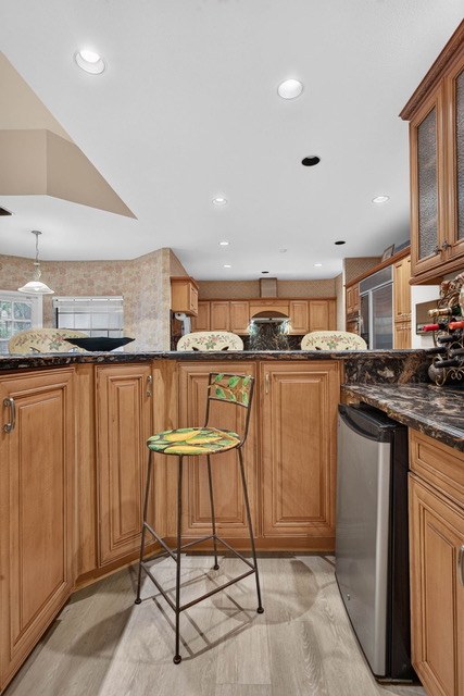 The working side of the kitchen